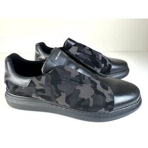 KARL LAGERFELD PARIS LF1S1121 MEN SHOES CAMO LEATHER BLACK COLOR SIZE 11.5M US